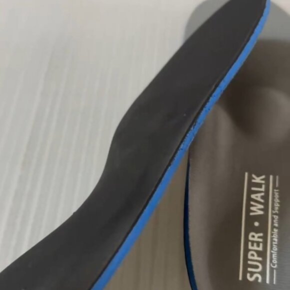 2 Pairs of Men Shoe Insoles Inserts Orthotic Comfort Support Size 7-16 Gray - Picture 3 of 4